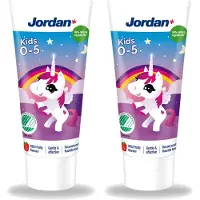Jordan 2 x - Kids - Tandpasta - 0-5 jaar - Milde fruitsmaak - 50 ml - Voordeelverpakking - 2 stuks