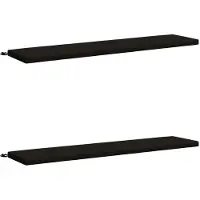 vidaXL Bankkussens SOEST 2 st 100% Polyester Zwart 170 x 40 x 5 cm