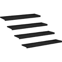 vidaXL Traplopers 4 st 110 x 30 x 2 cm Zwart Massief beukenhout