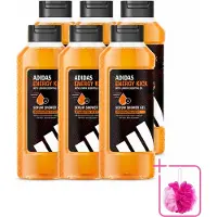 Adidas 6 x – Douchegel – Active Skin & Mind Energy Kick – 400 ml - Bulkverpakking - Douchegel - Douchemop - Energie