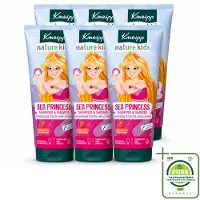 Kneipp 6 x - Shampoo & Douche - Prinsessen - 200 ml - Grootverpakking - Vaatwasstrips - Kinderdouchegel - Kinderbad - Frambozengeur - Natuurlijke Douchegel - Kinderhuid