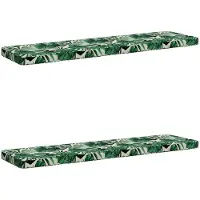vidaXL 2-delige Bankkussens VUGHT 2 st 100% Polyester Bladpatroon