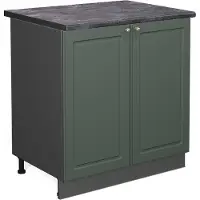 Vicco Keukenonderkast Fame-Line Groen-Goud landelijk/Antraciet 80 cm antraciet werkblad, Model 46882