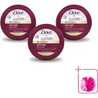 Dove 3 x – Bodycrème – Pro Age – 250 ml - Bulkverpakking - Huidverzorging - Douchemop - Anti-ouderdom