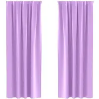 vidaXL Blackout Gordijnen met Ringen 2 st Paars 245 x 140 cm Polyester