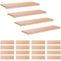 vidaXL Trapmatten 20 st Naturel 90 x 25 x 2 cm Massief beukenhout