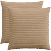 vidaXL Kussensloop 2 st HEERLEN Bruin 70 x 70 cm corduroy