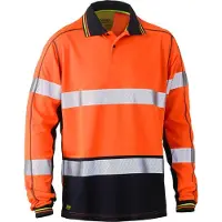 Bisley Ek6219t Poloshirt Hi Vis Long Sleeve | Maat: 3XL