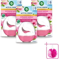 Air Wick 3 x – Luchtverfrisser – Deco Sphere Magnolia & Kersenbloesem – 75 ml - Bulkverpakking - Luchtverfrisser - Douchemop - Geur