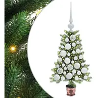 vidaXL Kerstboom met 150 LED met standaard Groen 65 cm PE