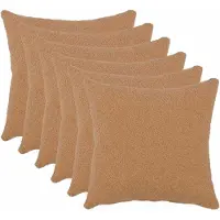 vidaXL Kussensloop 6 st HEERLEN Beige 45 x 45 cm Bouclé