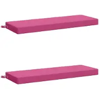 vidaXL Bankkussens SOEST 2 st 100% Polyester Roze 100 x 40 x 8 cm