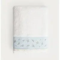 Homla | Handdoek | VELIA | met decoratief blauw borduursel | 70x130 cm | 779909