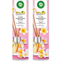 Air Wick 2 x - Geurstokjes - Delicate Frangipani Bloemen - Essentiële Oliën - 40 ml - Voordeelverpakking - 2 stuks