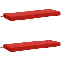 vidaXL Bankkussens SOEST 2 st 100% Polyester Rood 110 x 40 x 8 cm