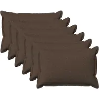 vidaXL Kussensloop 6 st HOUTEN Taupe 50 x 80 cm Faux Linnen