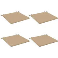 vidaXL Zitkussens SOEST 4 st 100% Polyester Zand 60 x 60 x 3 cm