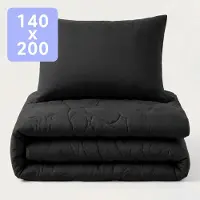 HappyBed Kinderdekbed zonder overtrek - Wasbaar dekbed - Dekbed zonder hoes - 2 in 1 dekbed - Dekbed met print - Hoesloos dekbed - Zwart