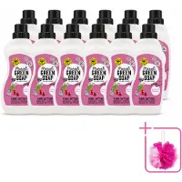 Marcel's Green Soap 12 x - Wasverzachter - Patchouli & Cranberry - Zachte frisheid - 30 Wasbeurten - 750 ml - Bulkverpakking - Wasverzachter - Douchemop - Wasgoed verzachter