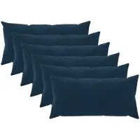 vidaXL Kussensloop 6 st HEERLEN Blauw 40 x 80 cm Microfiber Fleece