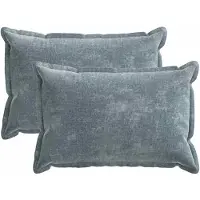 vidaXL Kussensloop 2 st HOUTEN Lichtblauw 50 x 75 cm Chenille Stof