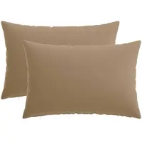 vidaXL Kussensloop 2 st HEERLEN Taupe 30 x 50 cm Polyester