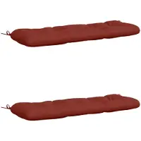 vidaXL Bankkussens VIANEN 2 st 100% Polyester Rood 130 x 40 x 12 cm