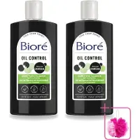 Bioré 2 x – Houtskool Reinigingsgel – Gezichtsreiniger – 200 ml - Bulkverpakking - Gezichtsreiniger - Douchemop - Houtskool