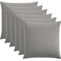 vidaXL Kussensloop 6 st HEERLEN Wolkgrijs 55 x 55 cm Stof