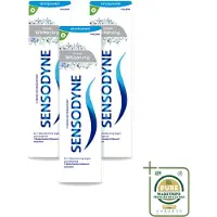 Sensodyne 3 x – Tandpasta – Gentle Whitening – 75 ml - Wasstrips - Gevoelige Tanden - Tandpasta - Witte Tanden - Fluoride - Tandgevoeligheid