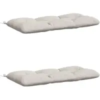 vidaXL Bankkussens VIANEN 2 st 100% Polyester Wit 110 x 60 x 12 cm