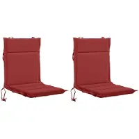 vidaXL Kussen voor lage rugstoel GEMERT 2 st 100% Polyester Wijnrood