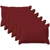 vidaXL Kussensloop 6 st HOUTEN Wijnrood 50 x 70 cm Faux Linnen