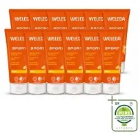 Weleda 12 x - Douchegel Sport - Arnica - 200 ml - Grootverpakking - Vaatwasstrips - Sportdouchegel - Herstel - Arnica - Natuurlijke Douchegel - Spierherstel