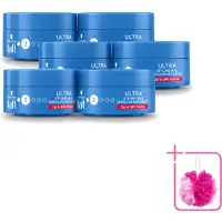 Taft 6 x - Ultra 2 - Styling Wax - Flexibele textuur - 75 ml - Bulkverpakking - Haartypen - Douchemop - Styling wax