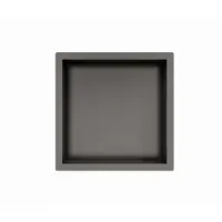 FortiFura Galeria Inbouwnis - 30x30x10cm - PVD - geborsteld gunmetal (antraciet)
