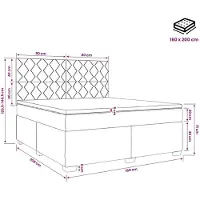 vidaXL boxspringbed met matras, donkergroen, 160 x 200 cm, fluweel