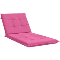 vidaXL Ligstoel Kussen GEMERT 100% Polyester Roze 190 x 80 x 9 cm