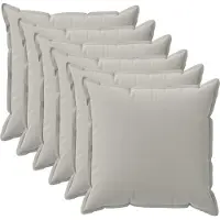 vidaXL Kussensloop 6 st HOUTEN Grijs 50 x 50 cm Polyester