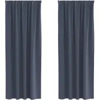 vidaXL Blackout Gordijnen met Ringen 2 st Antraciet 260 x 140 cm
