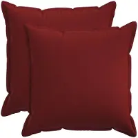 vidaXL Kussensloop 2 st HOUTEN Wijnrood 55 x 55 cm Faux Linnen