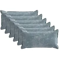 vidaXL Kussensloop 6 st HOUTEN Lichtblauw 40 x 70 cm Chenille Stof