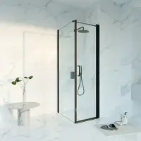 FortiFura Galeria Douchecabine - 60x80x200cm - profiel veiligheidsglas - antikalk - mat zwart SW1122468/SW797914/SW797905