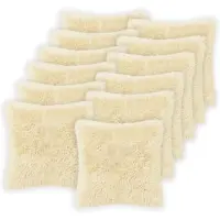 vidaXL Kussensloop 12 st HEERLEN Crèmekleurig 45 x 45 cm PV Fleece