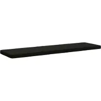 vidaXL 1-delig Bankkussen VUGHT 100% Polyester Zwart 200 x 50 x 5 cm