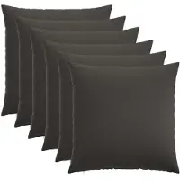 vidaXL Kussensloop 6 st HEERLEN Donkergrijs 80 x 80 cm Stof