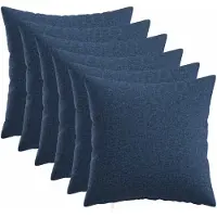 vidaXL Kussensloop 6 st HEERLEN Blauw 30 x 30 cm Stof