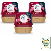 Glade 3 x - Badkamer Gel - Luscious Kers & Pioenroos - 180 g - Wasstrips - Badkamer Geur - Luchtverfrisser - Bloemige Geur - Frisse Geur - Geur Gel