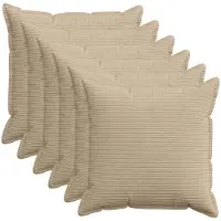 vidaXL Kussensloop 6 st HOUTEN Taupe 60 x 60 cm corduroy