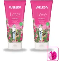 Weleda 2 x - Douchecrème Aroma Shower Love - 200 ml - Bulkverpakking - Douchecrème - Douchemop - Aromatherapie